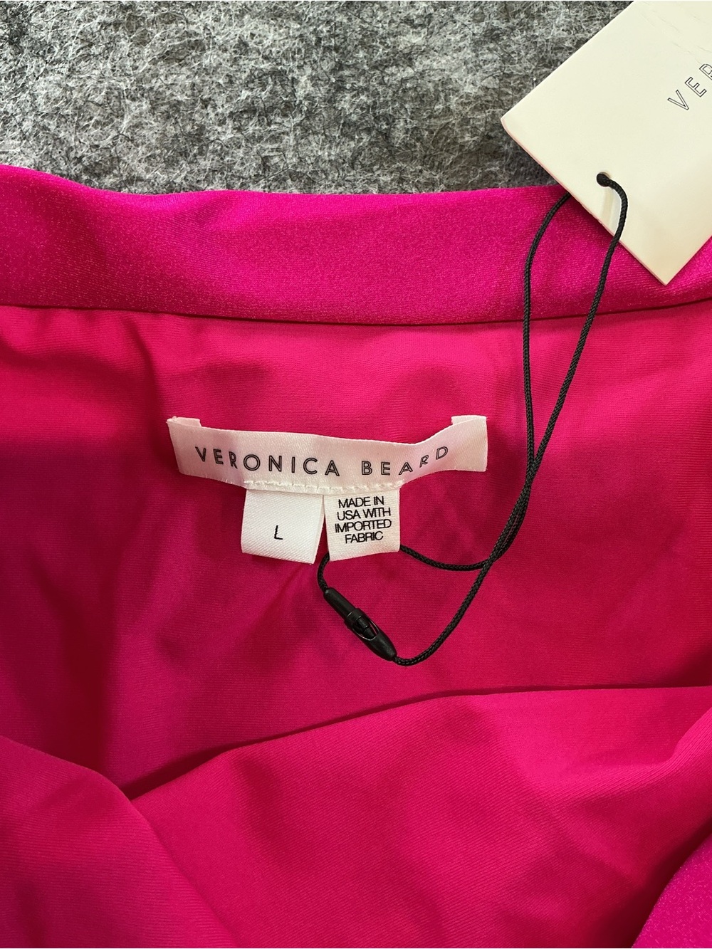 Veronica Beard Hot Pink High-Waist Bikini Bottoms Size L - Picture 2 of 3